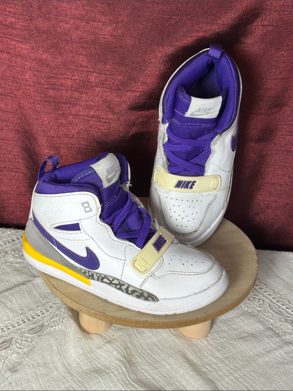 Jordan Spizike TD White Purple Yellow 10C 💜💛